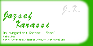 jozsef karassi business card